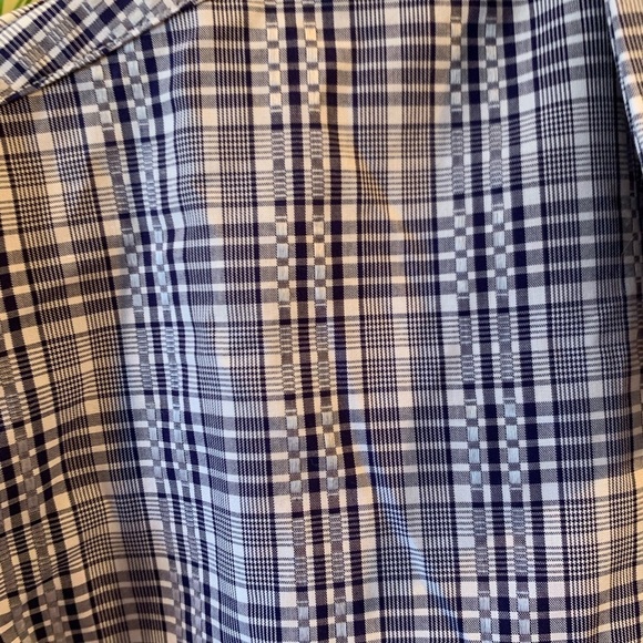 Johnston & Murphy NEW Navy White Textured Men’s Long Sleeve Button Down Size L - Picture 4 of 5